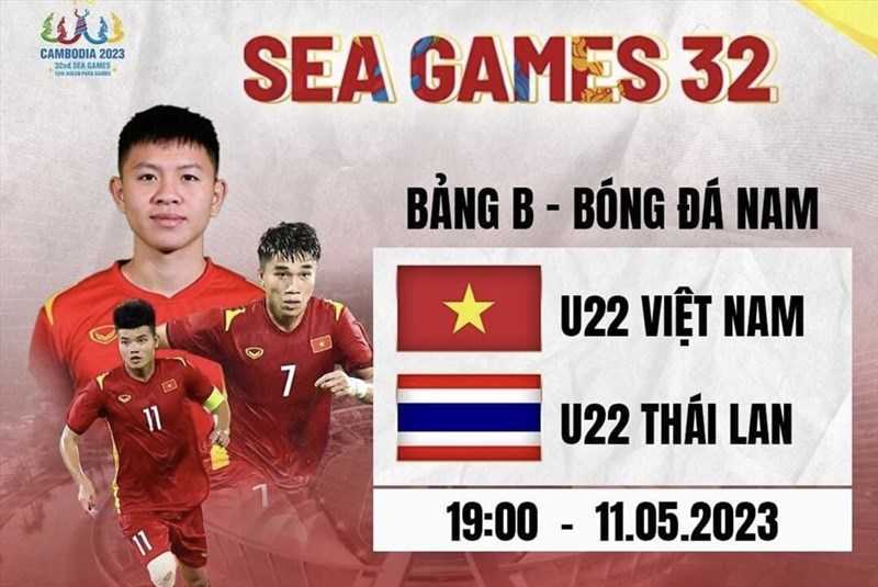 Link xem trực tiếp U22 Việt Nam vs U22 Thái Lan: Bóng đá nam SEA Games 32