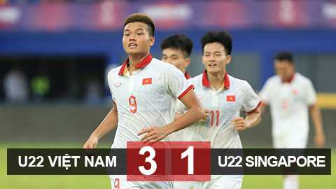 Video U22 Việt Nam 3-1 U22 Singapore: Bóng đá nam SEA Games 32