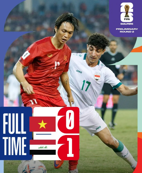 BXH vòng loại World Cup 2026 khu vực châu Á, tuyển Việt Nam đứng thứ mấy?